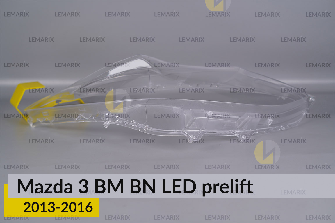 Скло фари Mazda 3 BM BN LED (2013-2016) дорест праве