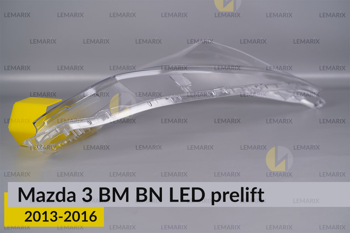 Скло фари Mazda 3 BM BN LED (2013-2016) дорест праве