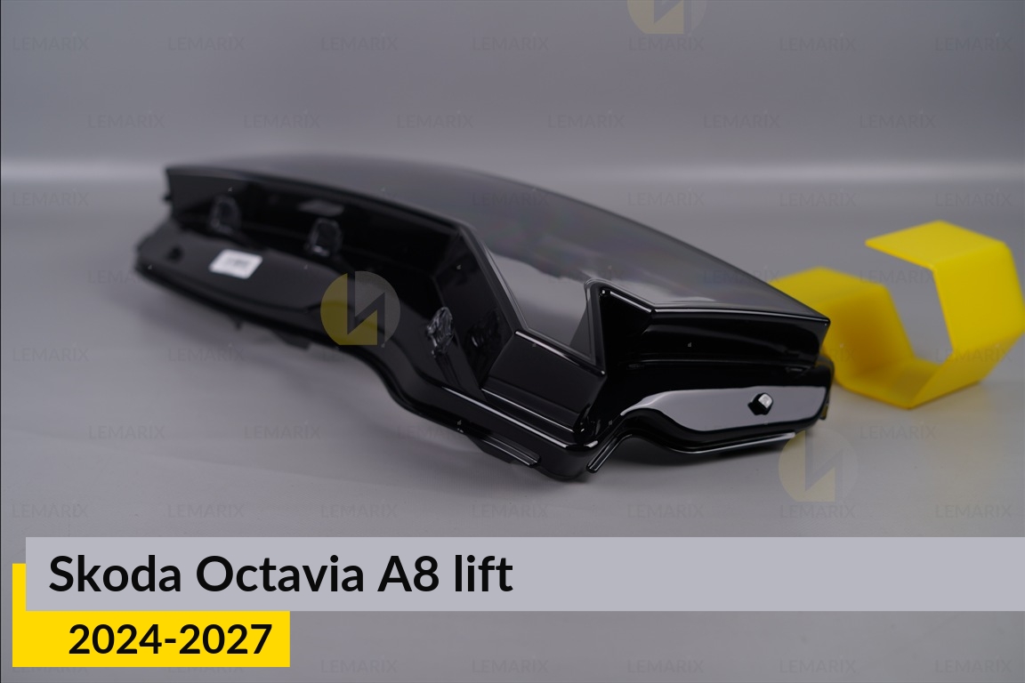 Стекло фары Skoda Octavia A8 (2024-2027) рест правое