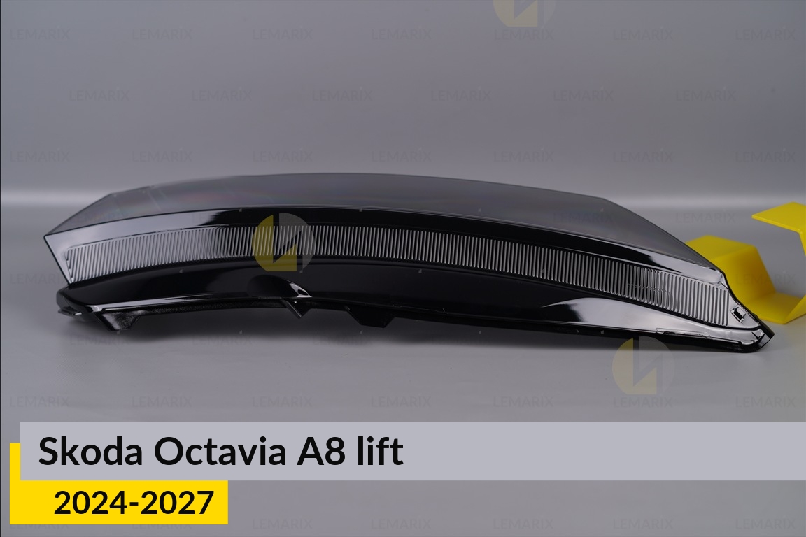 Стекло фары Skoda Octavia A8 (2024-2027) рест правое