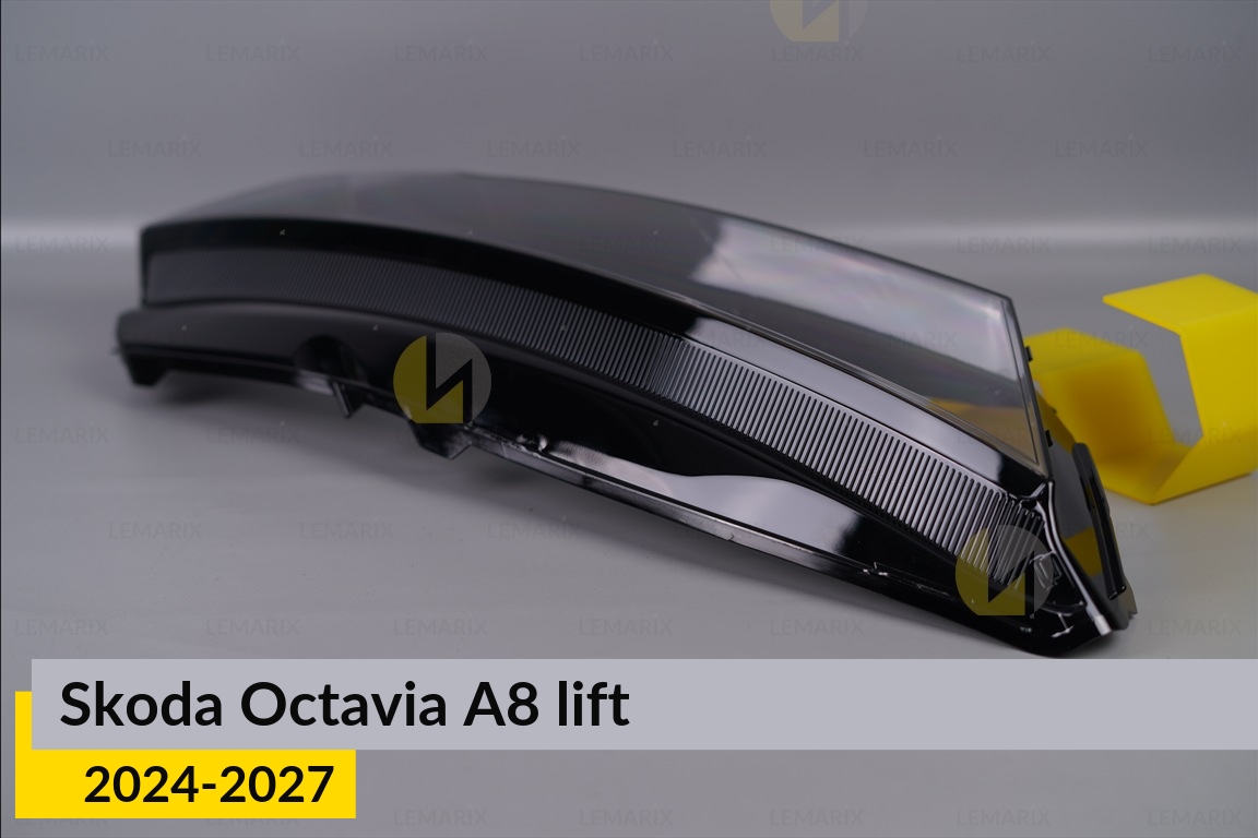 Стекло фары Skoda Octavia A8 (2024-2027) рест правое