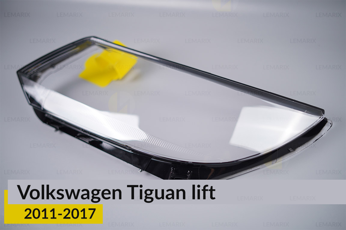 Скло фари VW Volkswagen Tiguan (2011-2017) полоски рест ліве
