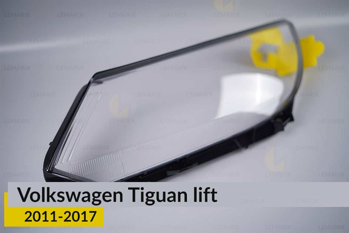 Скло фари VW Volkswagen Tiguan (2011-2017) полоски рест ліве