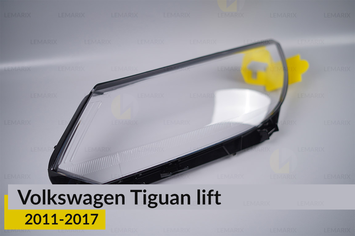 Скло фари VW Volkswagen Tiguan (2011-2017) полоски рест ліве