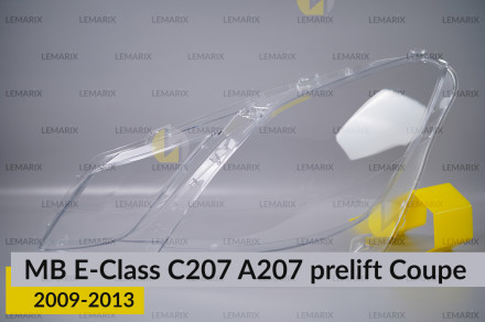 Скло фари Mercedes-Benz E-Class C207 A207 Coupe (2009-2013) дорест ліве