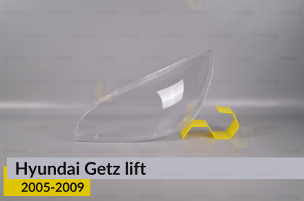 Скло фари Hyundai Getz (2005-2009) рест ліве