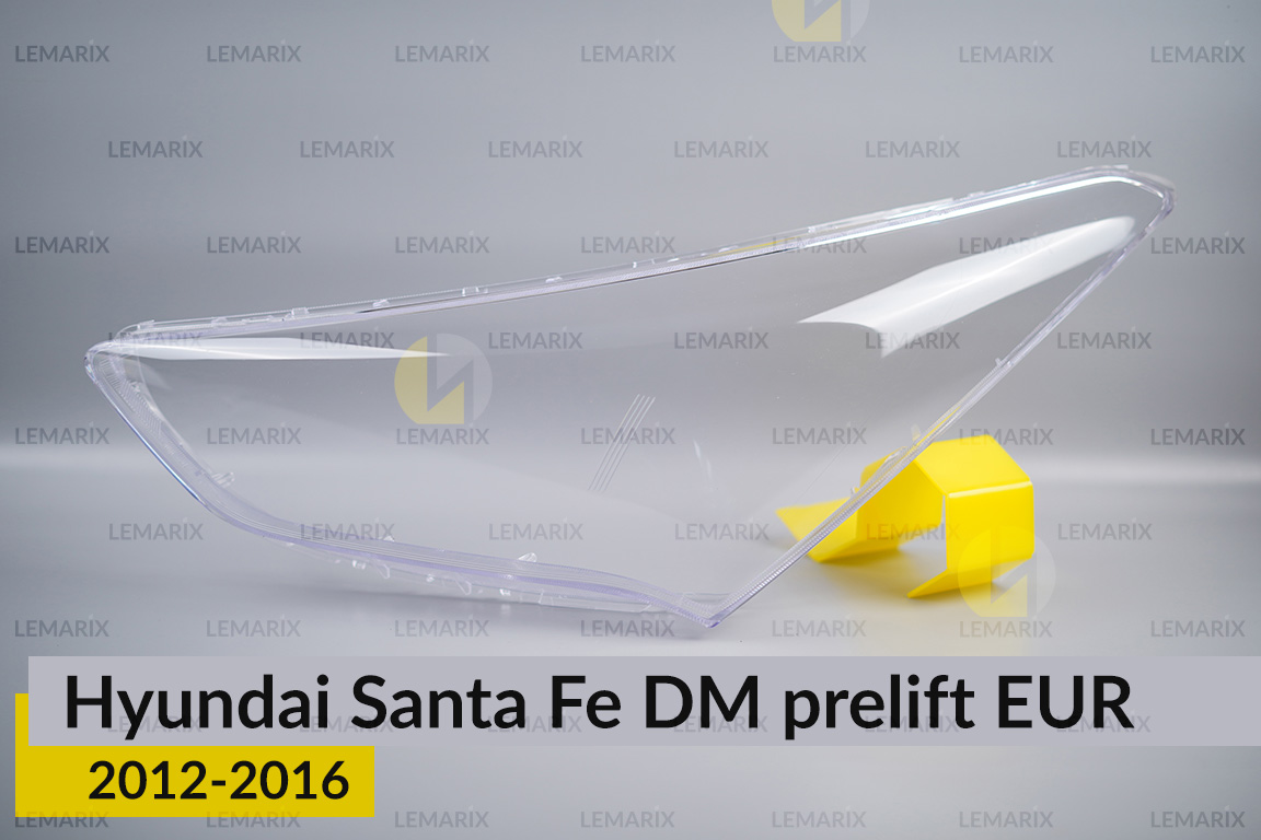 Стекло фары Hyundai Santa Fe DM EUR (2012-2016) дорест левое