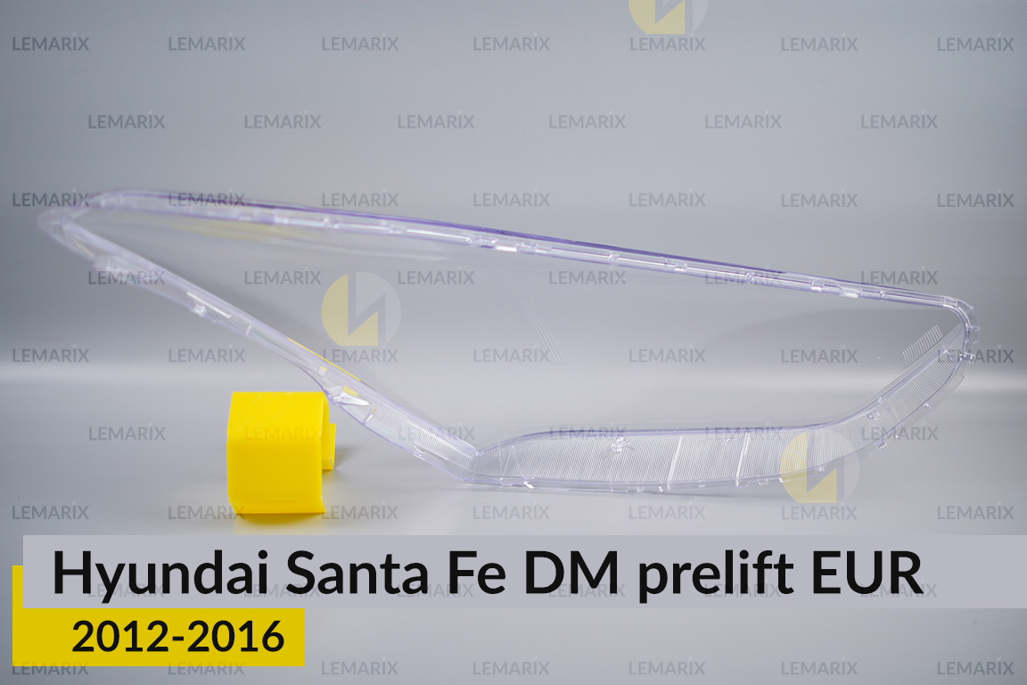 Скло фари Hyundai Santa Fe DM EUR (2012-2016) дорест ліве