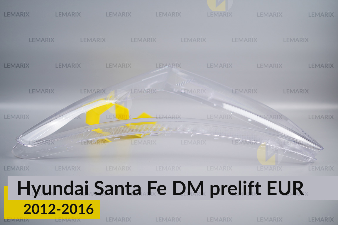 Скло фари Hyundai Santa Fe DM EUR (2012-2016) дорест ліве