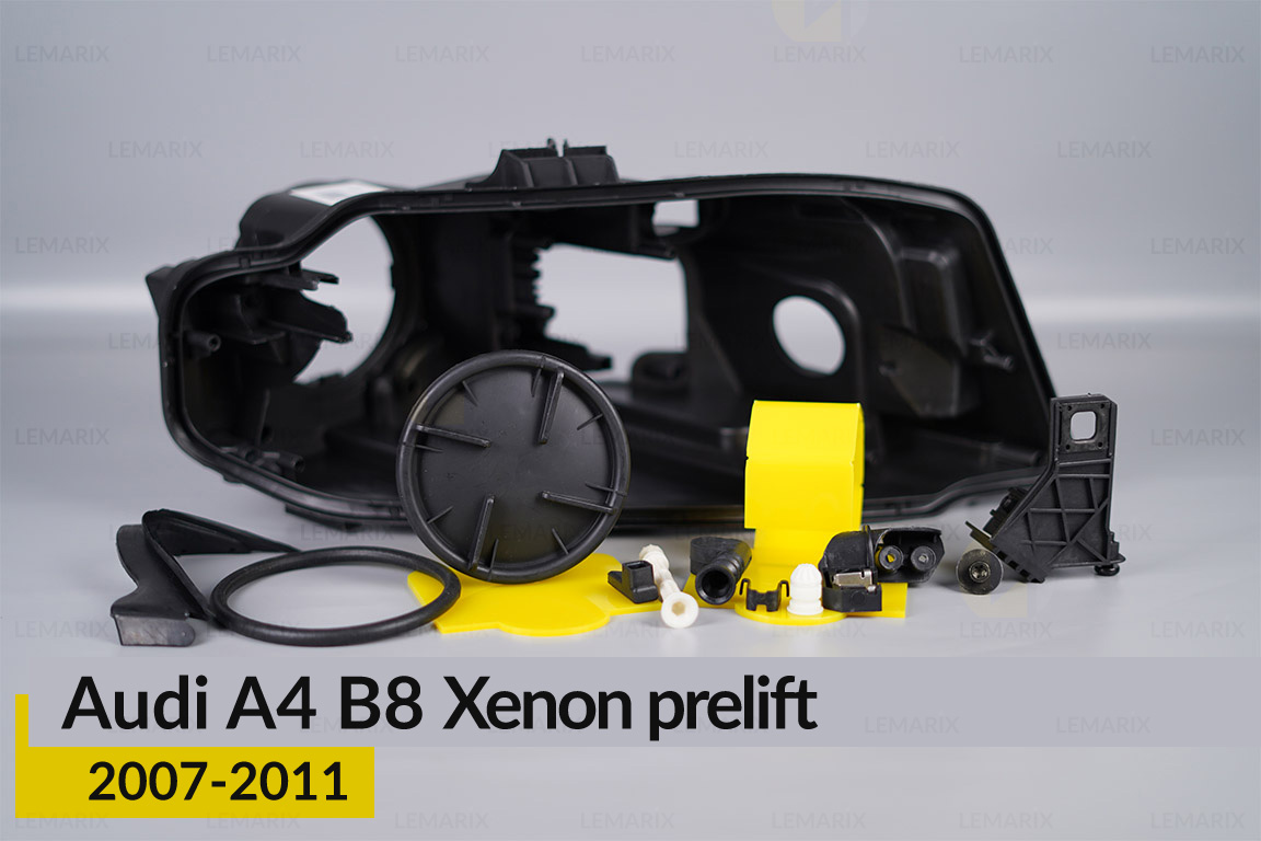 Сервисный комплект корпуса фар Audi A4 B8 Xenon (2007-2011) дорест правый