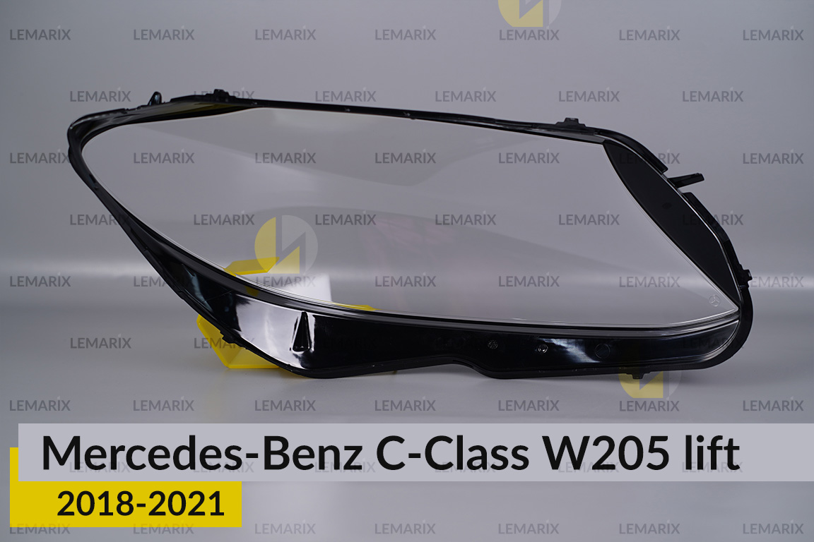 Скло фари Mercedes-Benz C-Class W205 (2018-2021) рест ліве