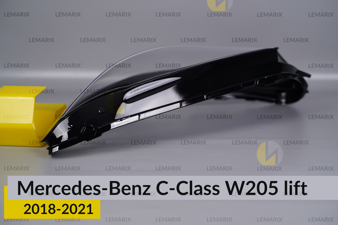 Скло фари Mercedes-Benz C-Class W205 (2018-2021) рест ліве