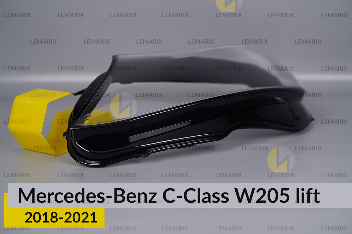 Скло фари Mercedes-Benz C-Class W205 (2018-2021) рест ліве