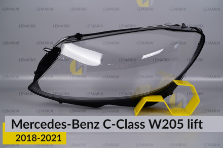 Скло фари Mercedes-Benz C-Class W205 (2018-2021) рест ліве