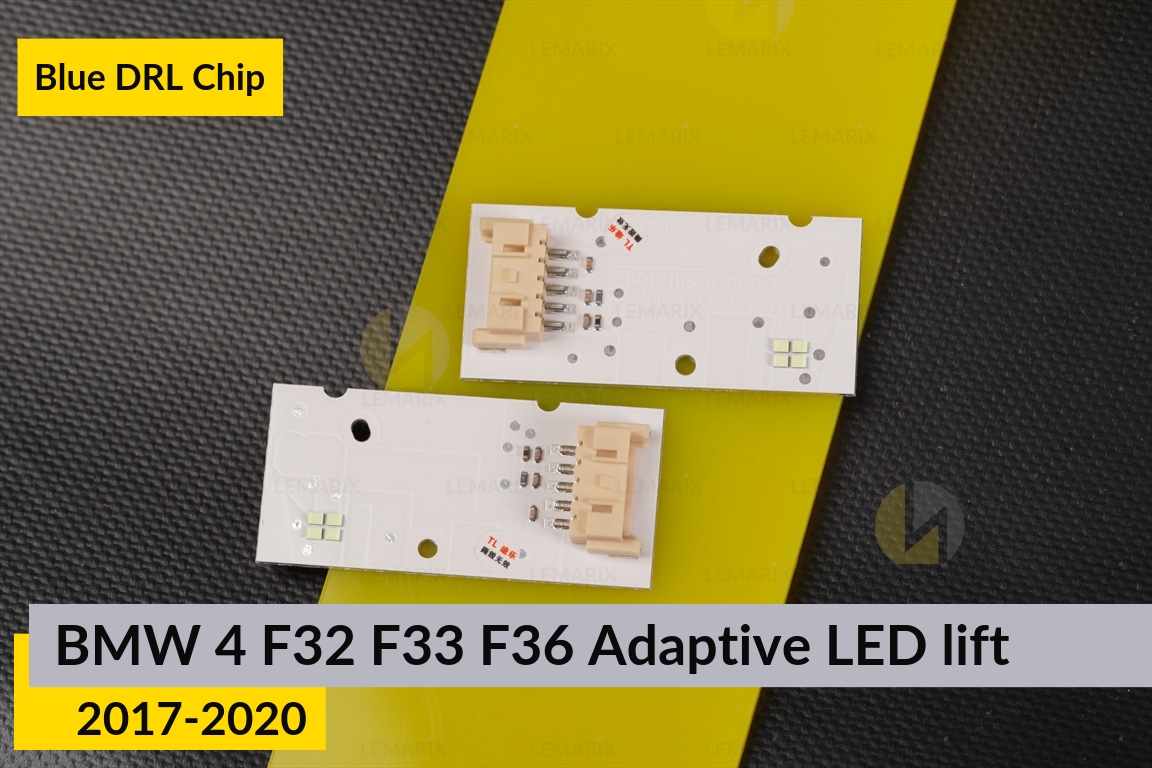 Синие LED DRL чипы дхо плата BMW 4 F32 F33 F36 Adaptive LED (2017-2020) рест (4 шт.)