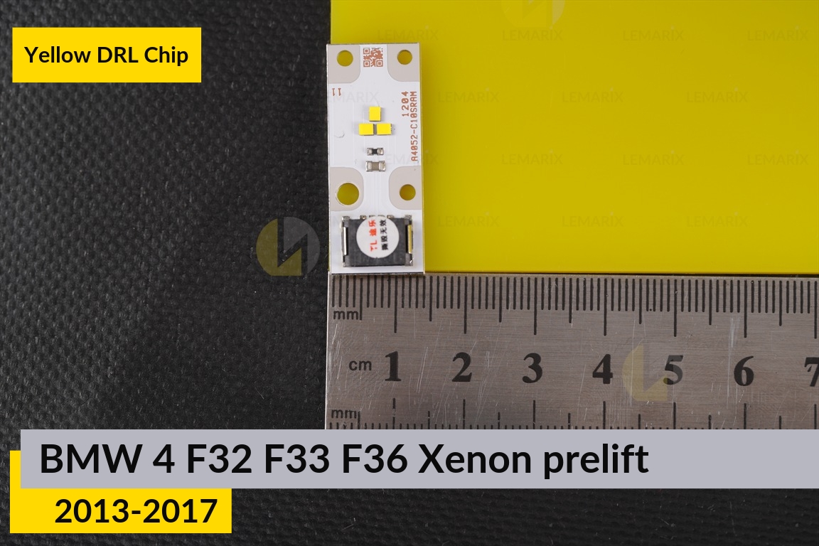 Желтые LED DRL чипы дхо плата BMW 4 F32 F33 F36 Xenon (2013-2017) дорест (4 шт.)