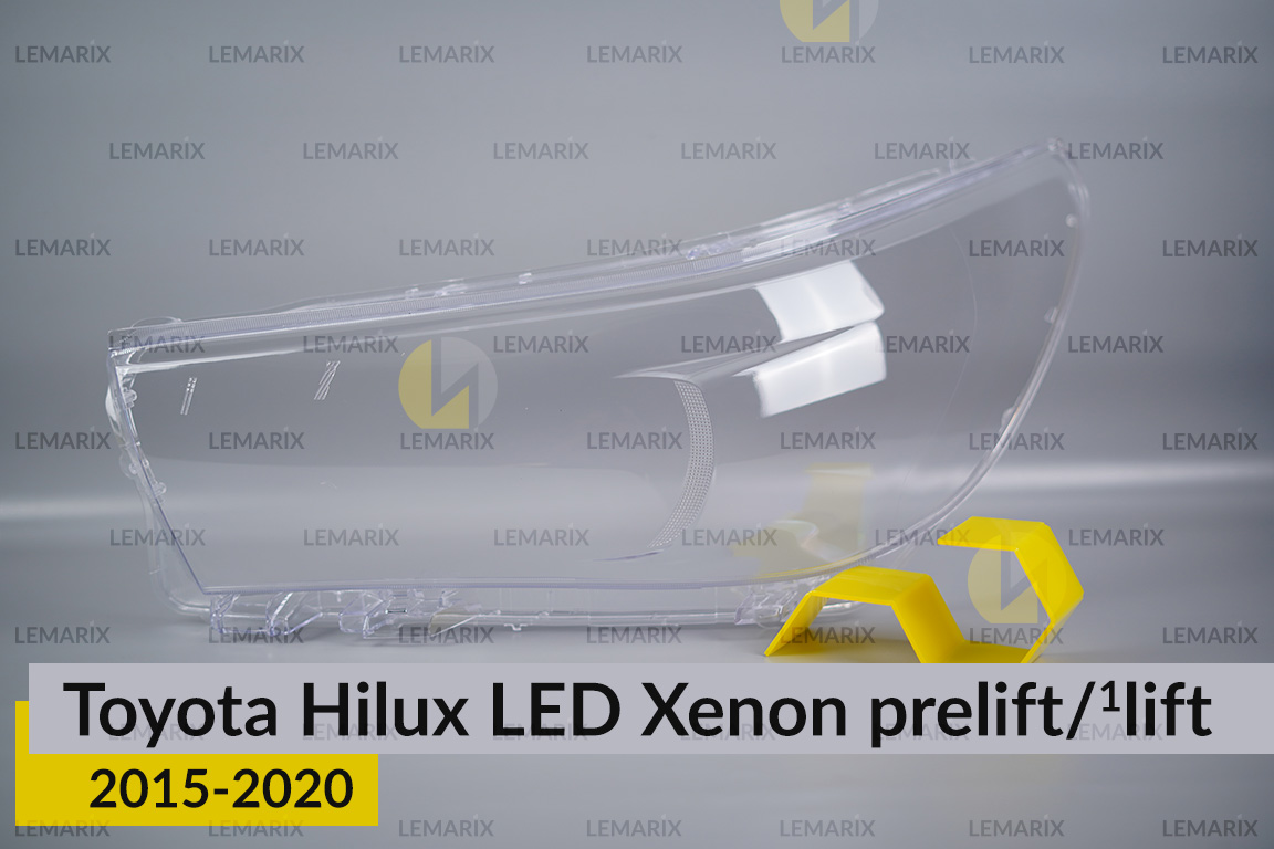 Стекло фары Toyota Hilux LED Xenon (2015-2020) дорест/1 рест левое