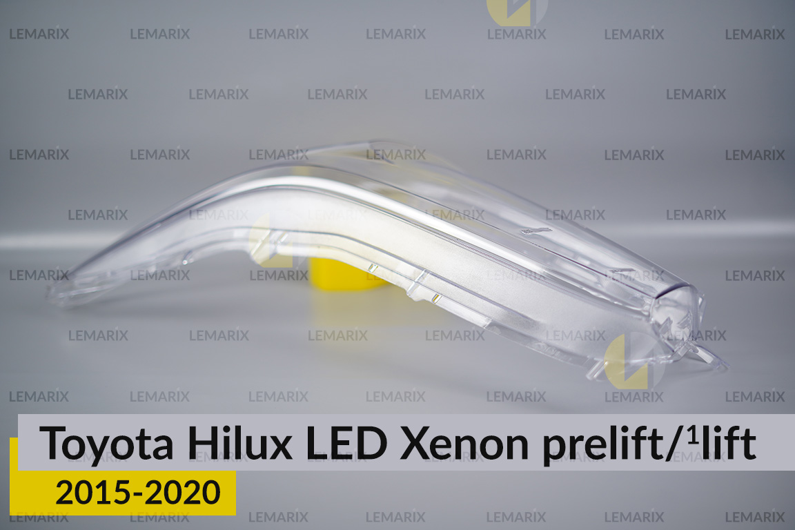 Скло фари Toyota Hilux LED Xenon (2015-2020) дорест/1 рест ліве