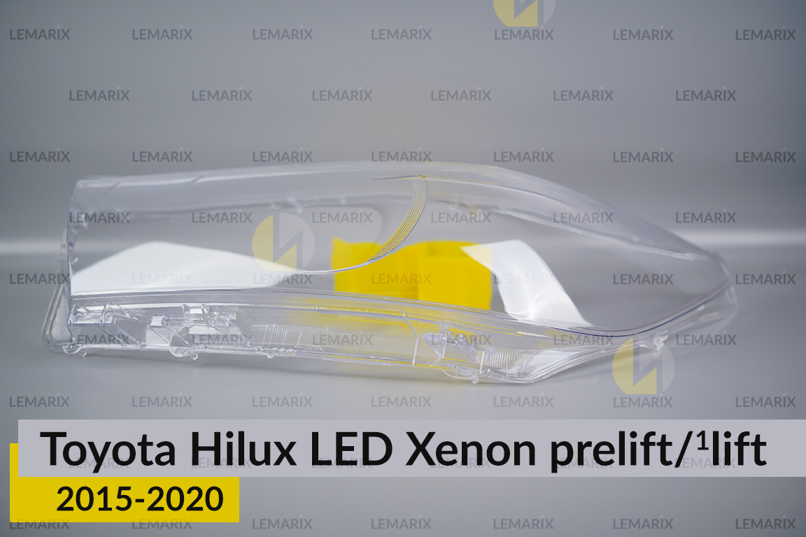 Скло фари Toyota Hilux LED Xenon (2015-2020) дорест/1 рест ліве