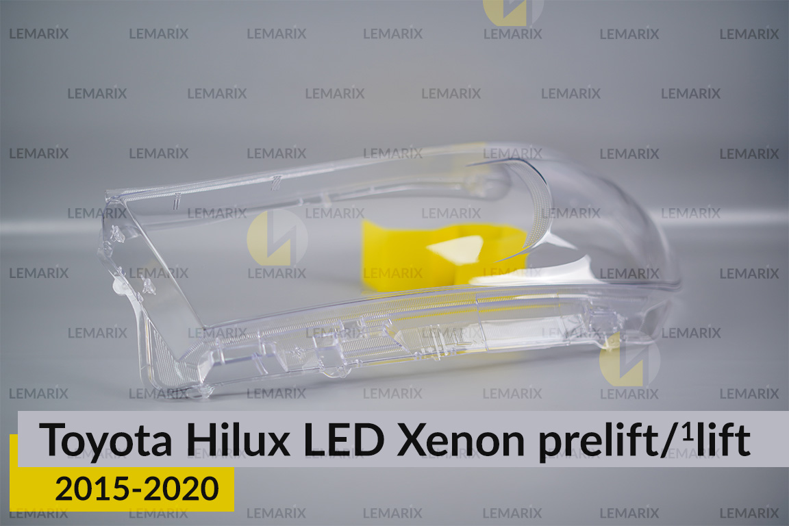 Скло фари Toyota Hilux LED Xenon (2015-2020) дорест/1 рест ліве
