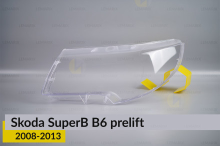Скло фари Skoda SuperB B6 (2008-2013) дорест ліве