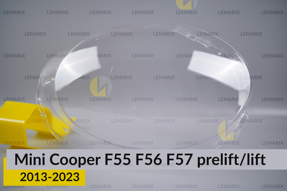 Стекло фары Mini Cooper Hatch Cabrio F55 F56 F57 (2013-2023) дорест/рест правое