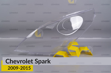 Стекло фары Chevrolet Spark (2009-2015) левое