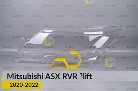 Стекло фары Mitsubishi ASX RVR (2020-2022) 3 рест левое