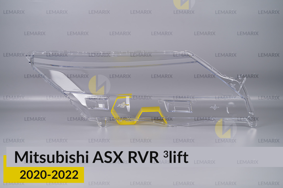 Скло фари Mitsubishi ASX RVR (2020-2022) 3 рест ліве