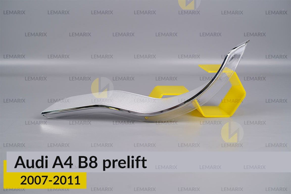 Хромированная декоративная маска средняя Audi A4 B8 (2007-2011) дорест левая