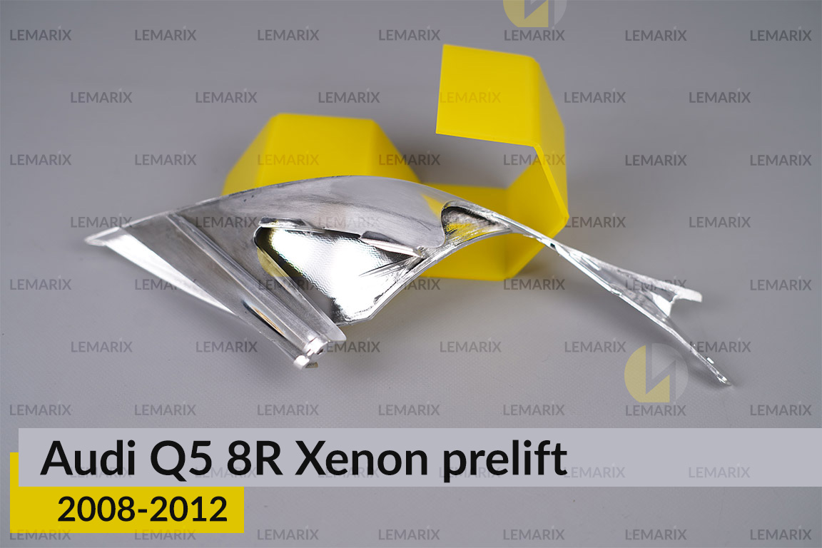 Хромированная декоративная маска средняя Audi Q5 8R Xenon (2008-2012) дорест левая