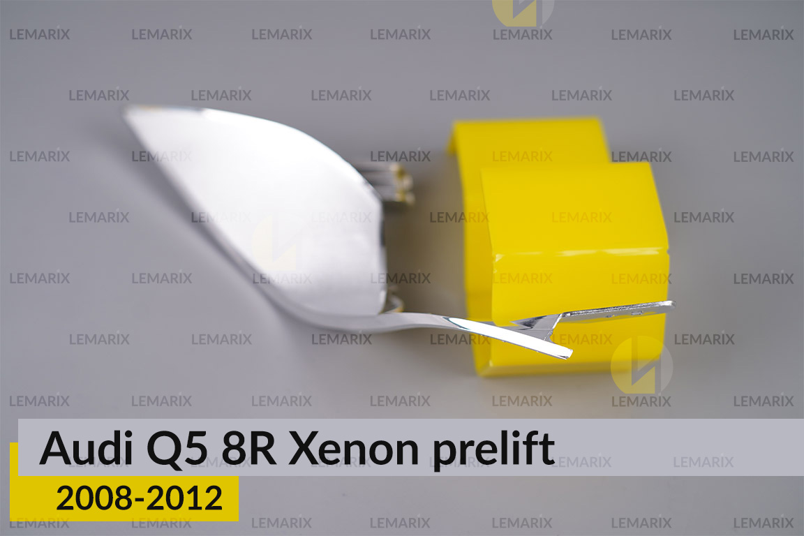 Хромированная декоративная маска средняя Audi Q5 8R Xenon (2008-2012) дорест левая
