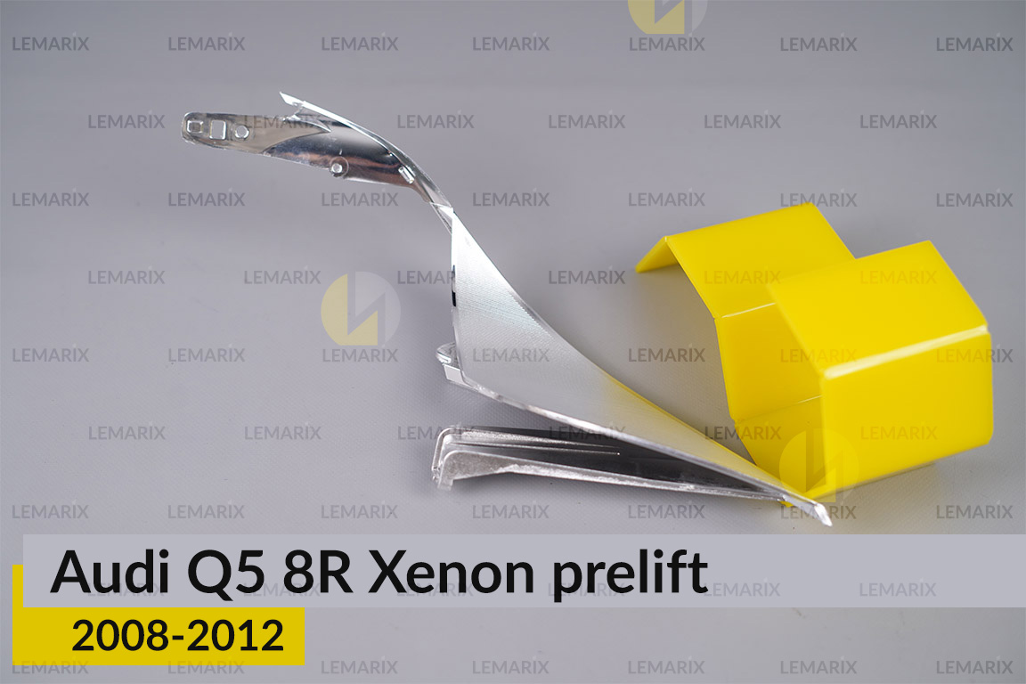 Хромированная декоративная маска средняя Audi Q5 8R Xenon (2008-2012) дорест левая