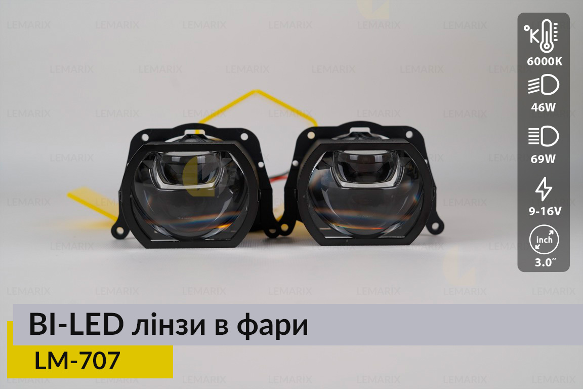 BI-LED линзы в фары Lemarix 707