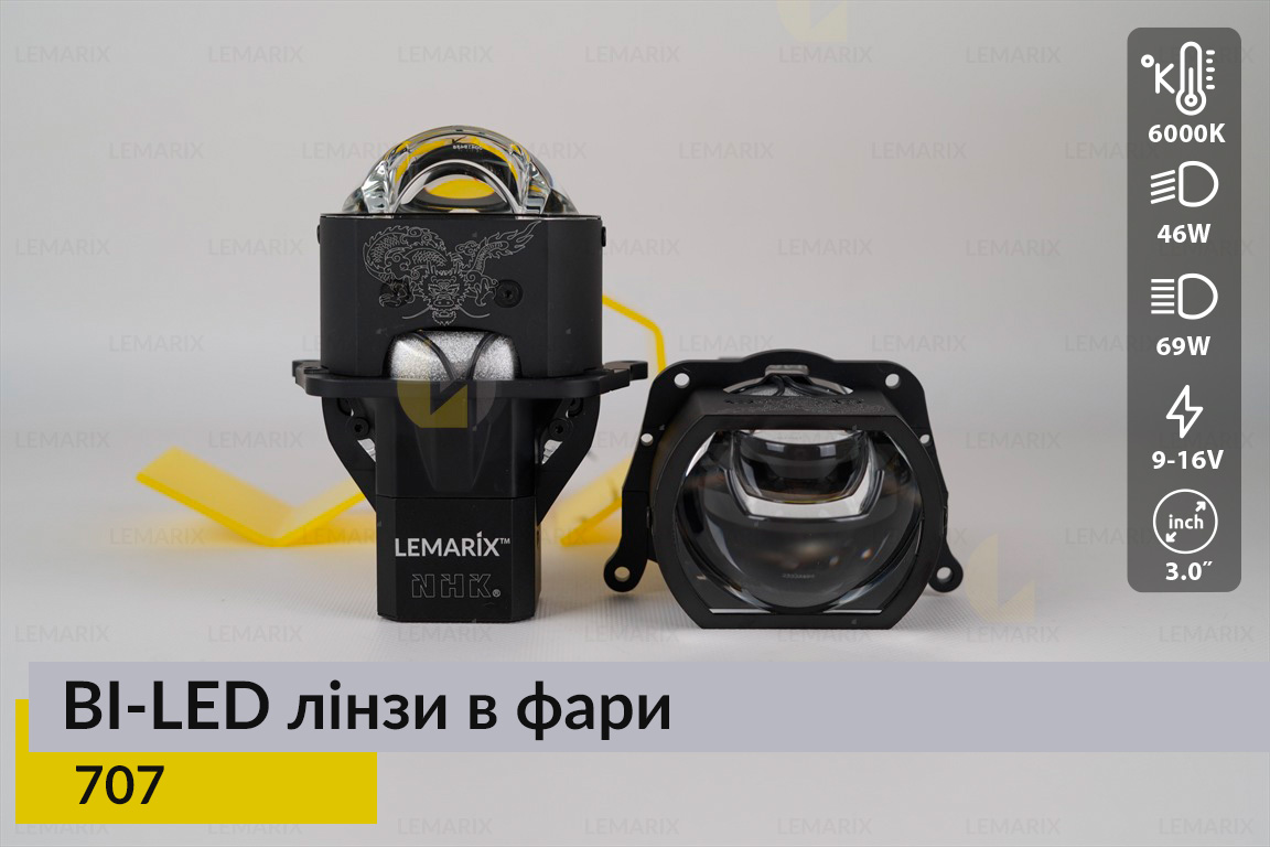 BI-LED линзы в фары Lemarix 707
