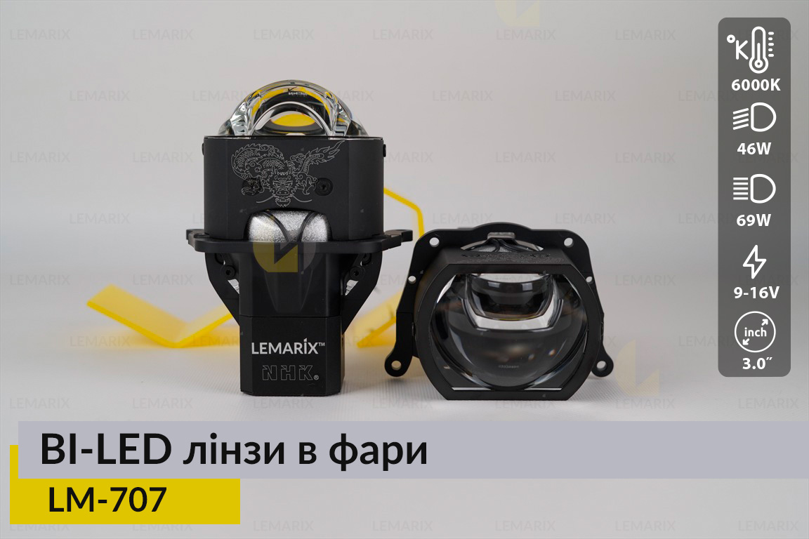BI-LED линзы в фары Lemarix 707