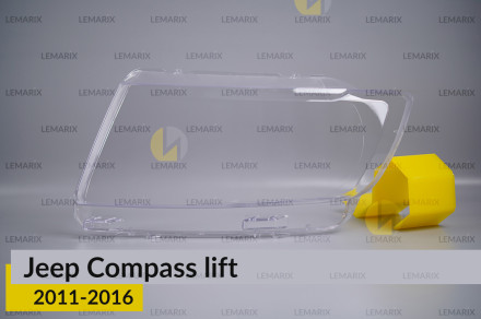 Скло фари Jeep Compass (2011-2016) рест ліве