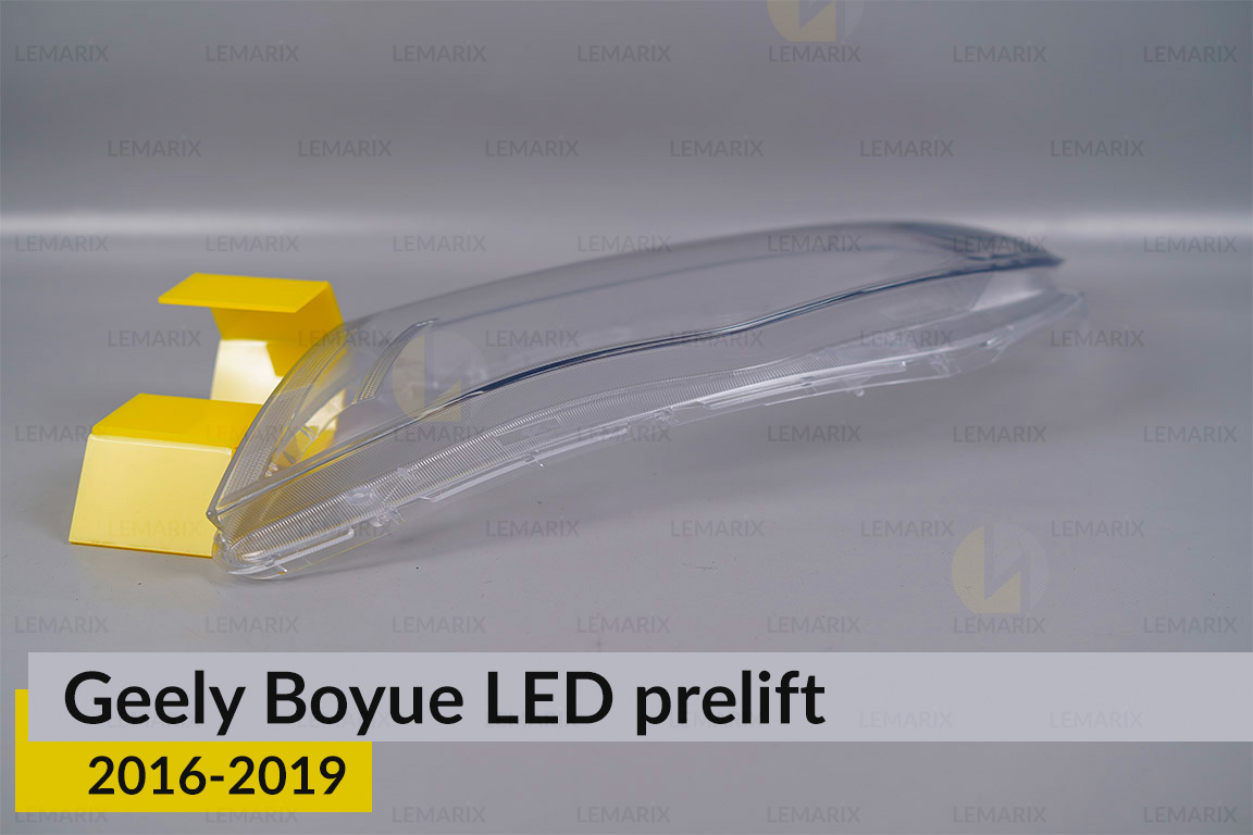 Скло фари Geely Boyue LED (2016-2019) дорест ліве