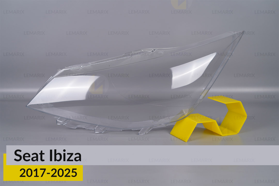 Стекло фары Seat Ibiza (2017-2025) дорест/1 рест левое