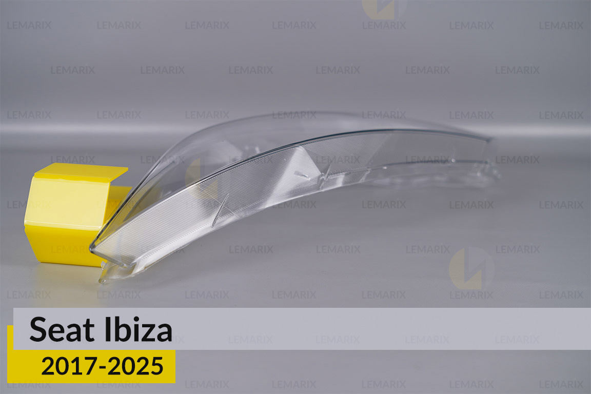 Стекло фары Seat Ibiza (2017-2025) дорест/1 рест левое