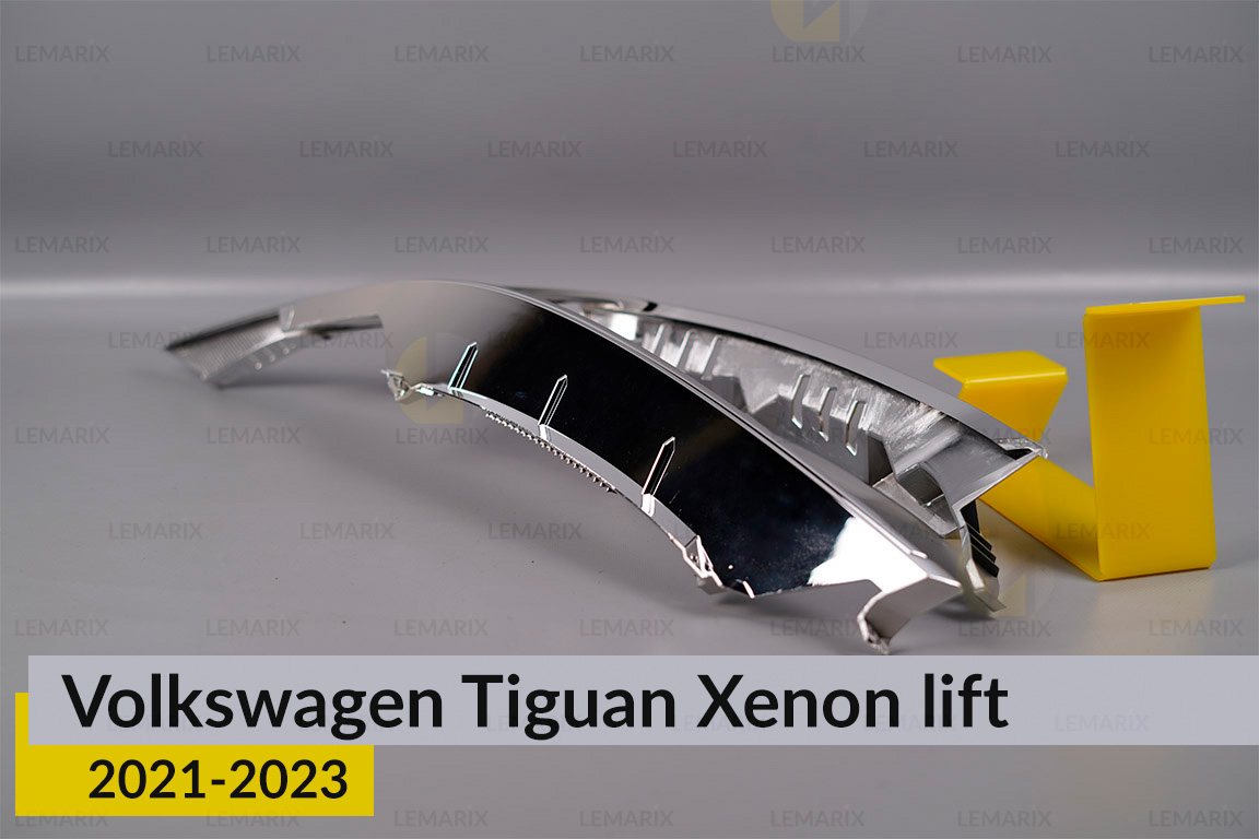 Хромована декоративна маска основна VW Volkswagen Tiguan Xenon (2021-2023) рест ліва