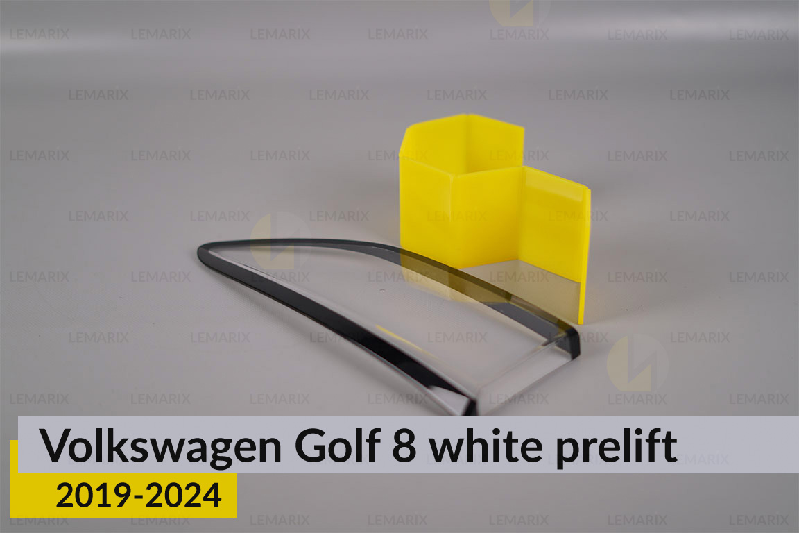 Скло заднього ліхтаря внутрішнє в кришці багажника VW Volkswagen Golf 8 white (2019-2024) дорест ліве