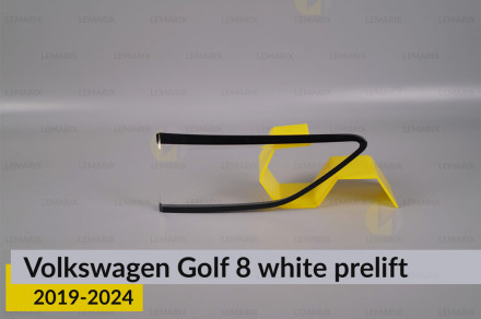 Стекло заднего фонаря внутренние в крышке багажника VW Volkswagen Golf 8 white (2019-2024) дорест левое