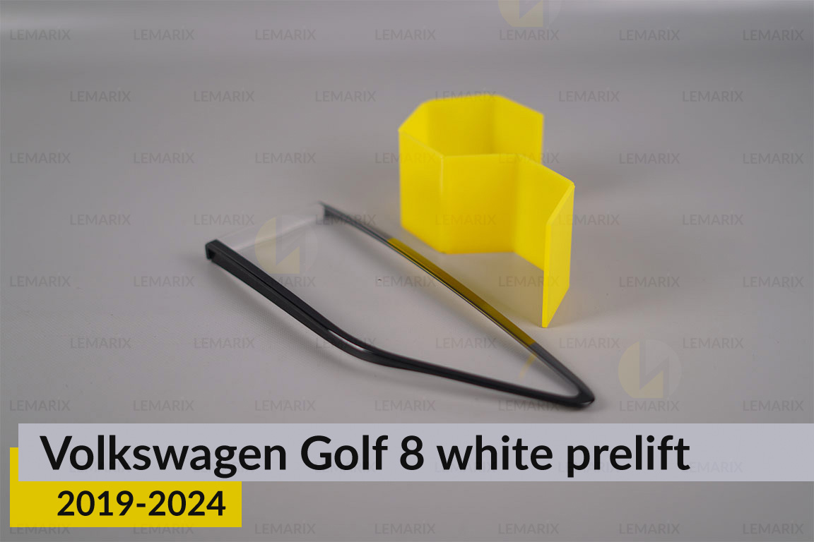 Скло заднього ліхтаря внутрішнє в кришці багажника VW Volkswagen Golf 8 white (2019-2024) дорест ліве