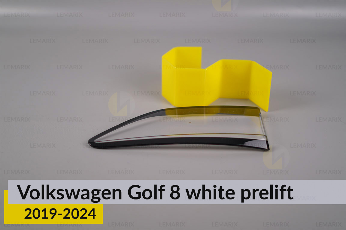 Скло заднього ліхтаря внутрішнє в кришці багажника VW Volkswagen Golf 8 white (2019-2024) дорест ліве
