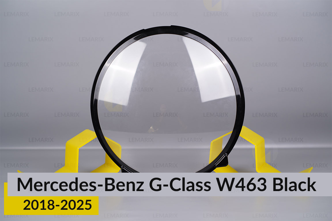 Скло фари Mercedes-Benz G-Class W463 Black (2018-2025) ліве