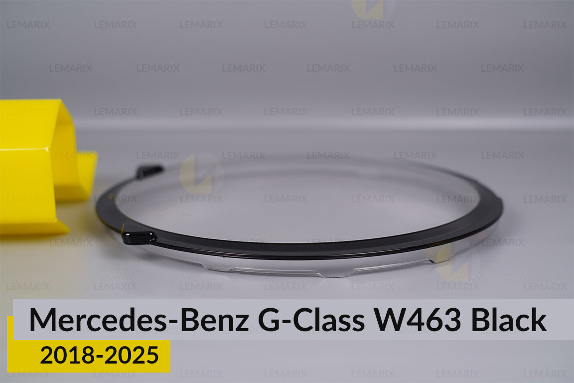 Скло фари Mercedes-Benz G-Class W463 Black (2018-2025) ліве