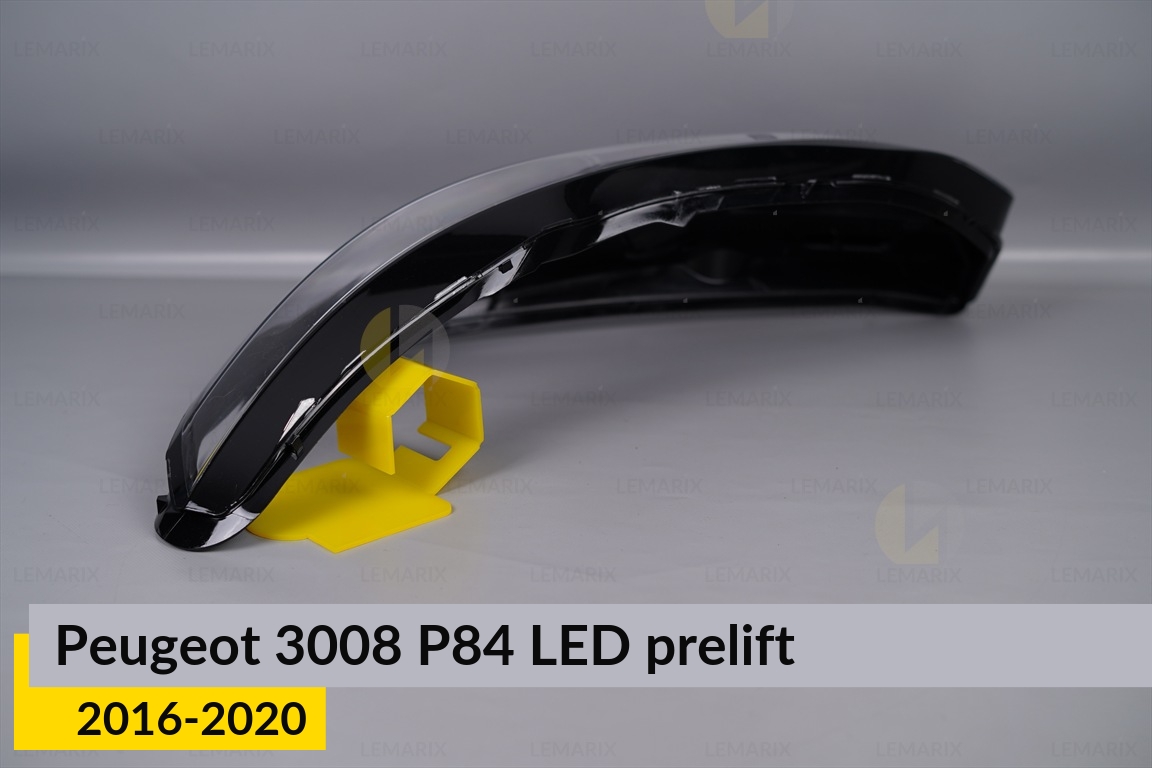 Стекло фары Peugeot 3008 P84 LED (2016-2020) дорест левое