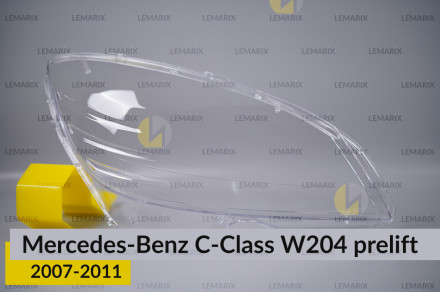 Скло фари Mercedes-Benz C-Class W204 (2007-2011) дорест праве