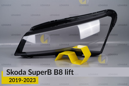 Скло фари Skoda SuperB B8 China (2019-2023) рест ліве